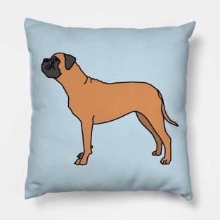 bull mastiff pocket tee Pillow