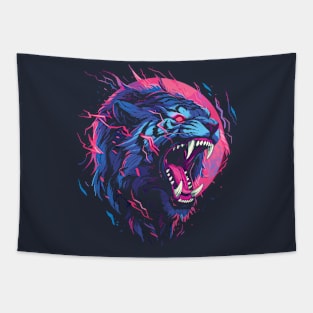 Synthwave Tiger Tapestry