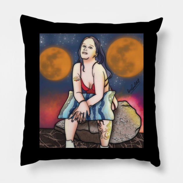 Beauty On a Distant Planet Pillow by Dr Paul Art