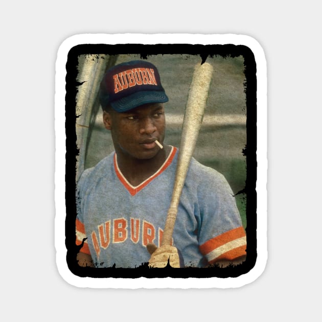 Bo Jackson in Auburn Tigers baseball Magnet by SOEKAMPTI