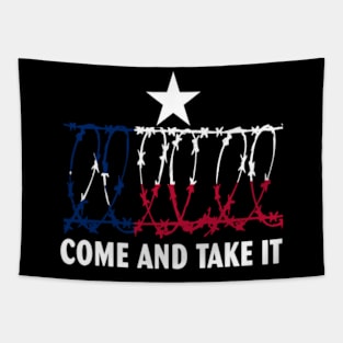 Texas Border Razorwire Come And Take It Tapestry