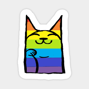 cat,cats,rainbow,rainbows,kitten by LowEndGraphics Magnet