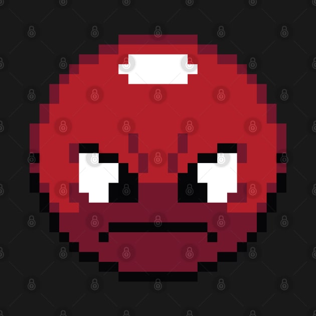 Angry Pixel Emoji Face by Sprout Zombie