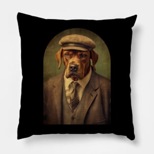 Business dog 80s Pillow