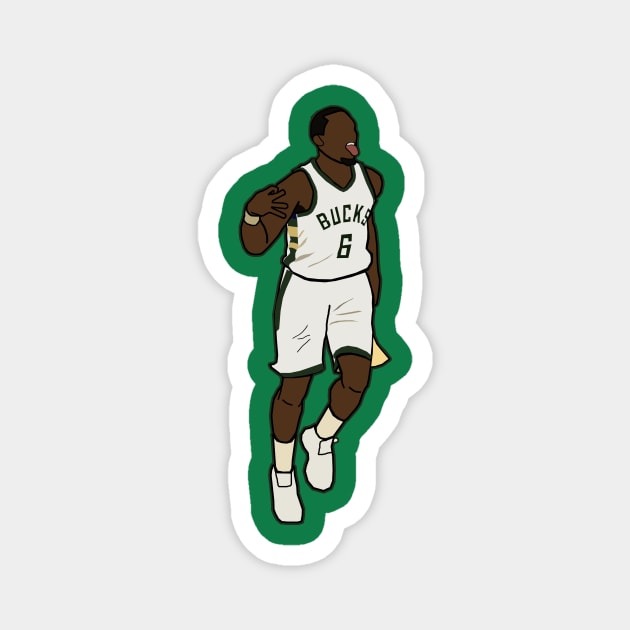 Eric Bledsoe 3 Point Celebration - NBA Milwaukee Bucks Magnet by xavierjfong