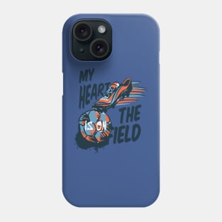 my heart is on the field Phone Case