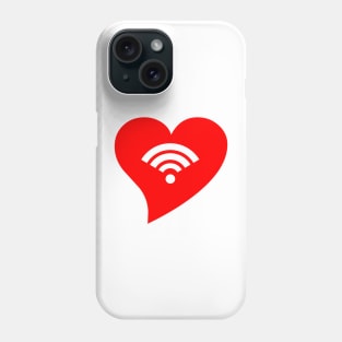 Red WiFi Heart Phone Case