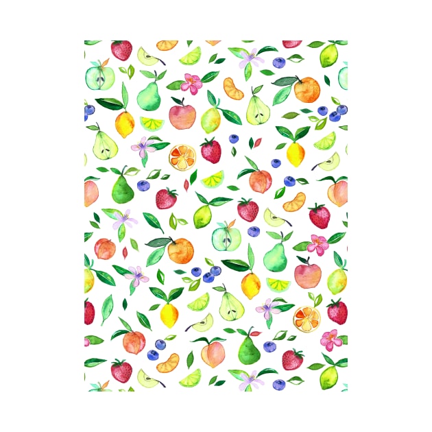 Fresh Fruit - a watercolor pattern by micklyn