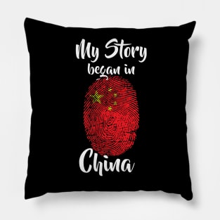 China Flag Fingerprint My Story DNA Chinese Pillow