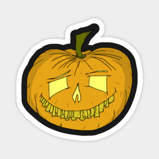 Halloween Jack O Lantern Evil Creepy Teeth Magnet