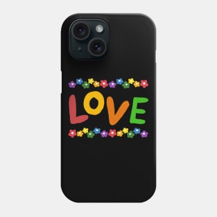 Watercolor flowers with love Phone Case