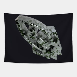 To the Moon - 3D - Green-Pallasite Tapestry