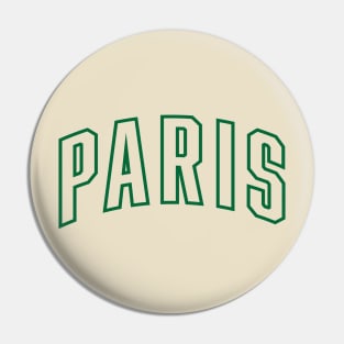 Paris Green Outline Pin