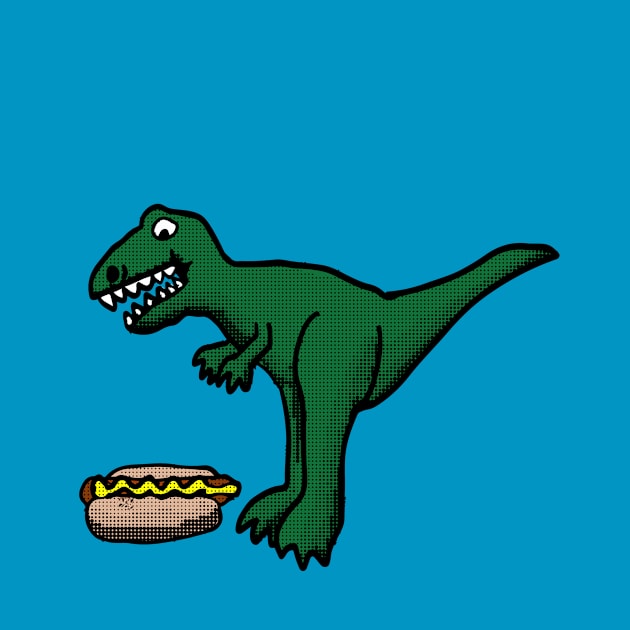 T-Rex and a Hotdog by Eric03091978