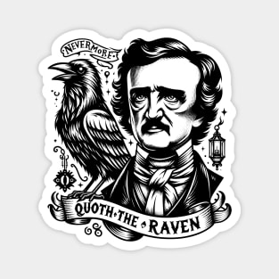 Edgar Allan Poe Quoth The Raven Magnet