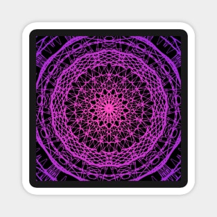 Black and Pink Mandala Magnet