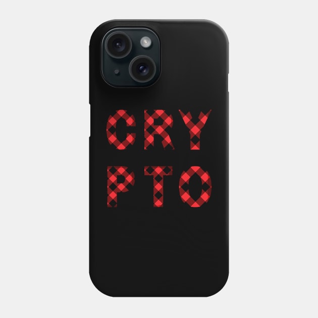 Crypto Red Plaid Phone Case by RedSparkle 