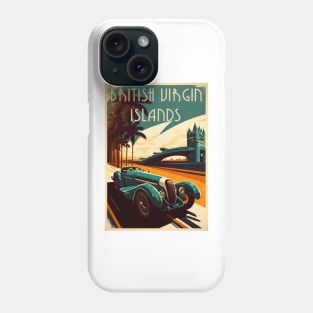 British Virgin Islands Supercar Vintage Travel Art Poster Phone Case