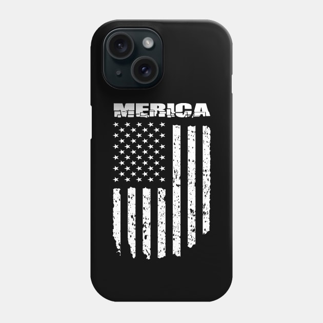 Merica Vintage American Flag Usa Retro Phone Case by FabulousDesigns