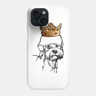 Dandie Dinmont Terrier Dog King Queen Wearing Crown Phone Case