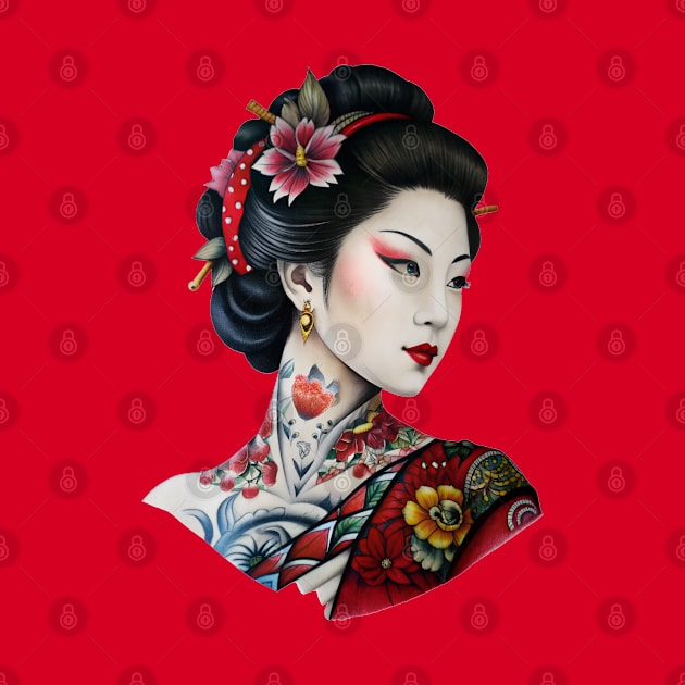 Japanese Geisha Tattoo by Ravenglow