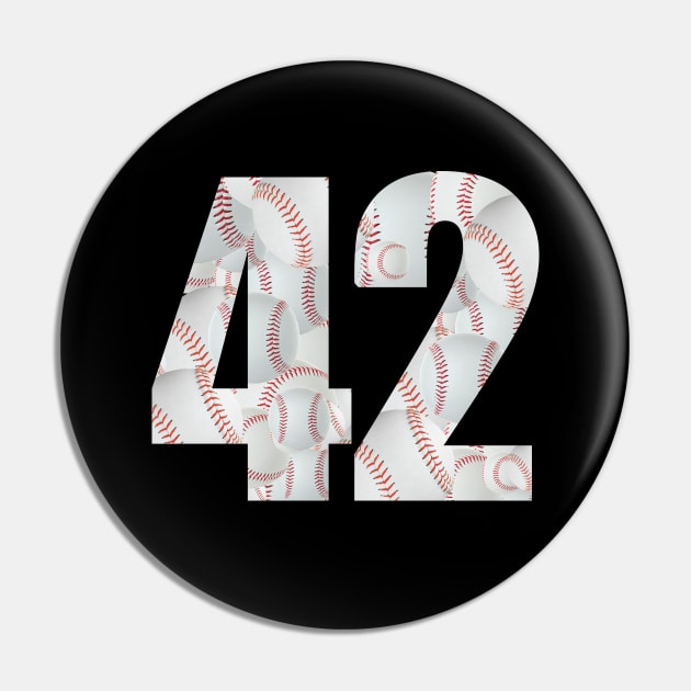 Baseball Number #42 Forty Two Lucky Favorite Jersey Number Pin