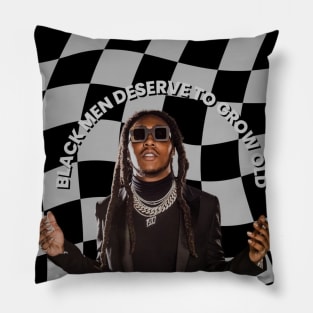 Black Men Takeoff Pillow