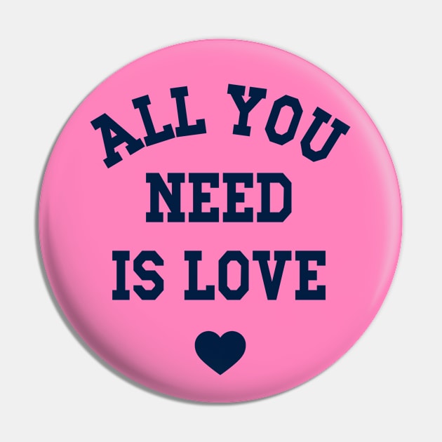 All You Need Is Love, Valentine's Day Varsity Style Matching Couple Pin by SilverLake