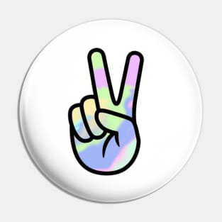 Pastel Tie Dye Peace Sign Pin