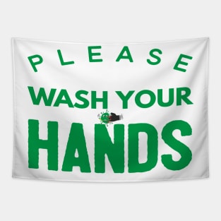 Please Wash Your Hands Virus Tapestry