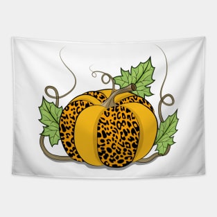 Cheetah Print Pumpkin Art Tapestry