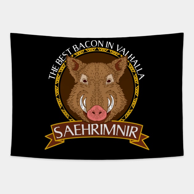 Sæhrimnir Bacon Tapestry by nickbeta