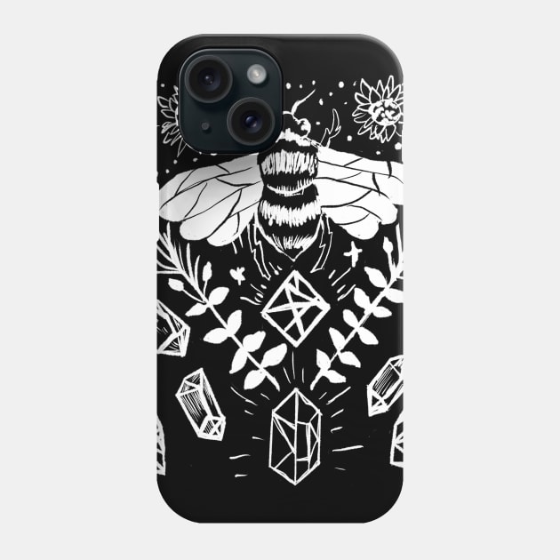 Honey Bee, Crystals & Sunflowers Witchy Goth Phone Case by LunaElizabeth