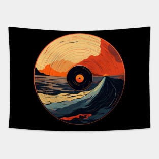 Sound of the scream - spinning vinyl record - vintage audio Tapestry