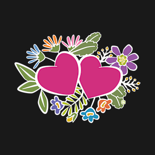 Floral Hearts T-Shirt