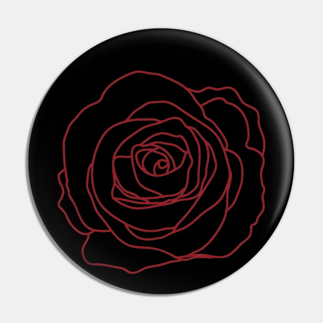 Red Rose Pin by Whovian03