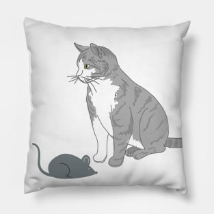 Cat and Mouse Pillow