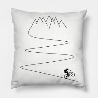 mountain bike bicycle cycling mountain biker cyclist mountains gift Pillow