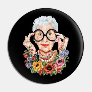 Iris Apfel fashion Pin