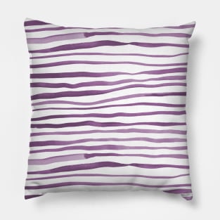 Irregular watercolor lines - ultra violet Pillow