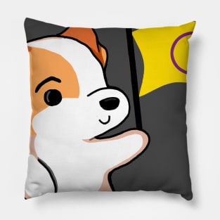 Intersex Pride - Corgi Version Pillow