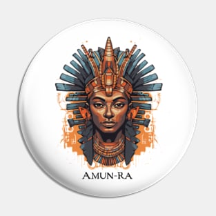 Amun-Ra Egyptian god of the sun and creation - A Portrait of an African God Pin