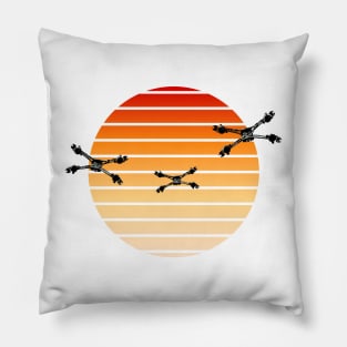 Starfury Fighters - Sunset - White - Sci-Fi Pillow