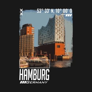 Hamburg Port Crane Minimalistic T-Shirt T-Shirt