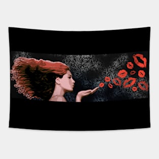 Blowing Kisses Tapestry