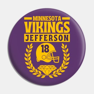 Minnesota Vikings Jefferson 18 Helmet American Football Pin