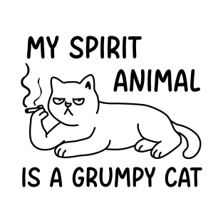 My Spirit Animal Is A Grumpy Cat T-Shirt