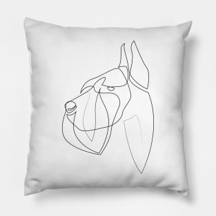 Giant Schnauzer - one line drawing Pillow