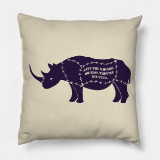 Save the Rhinos Pillow