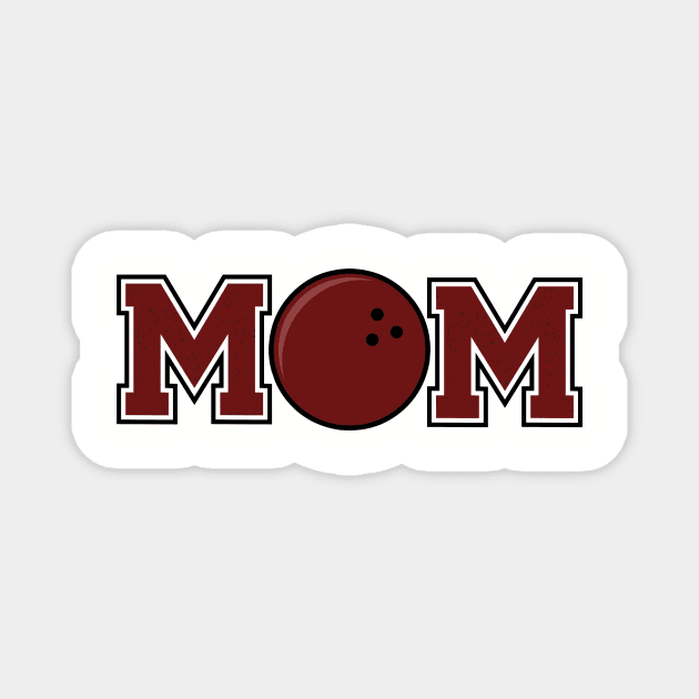 Bowling Mom Maroon Magnet by capesandrollerskates 